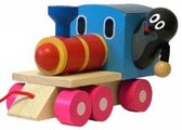dřevěné hračky - Krtek s mašinkou: dřevěné hračky - Krtek s mašinkou